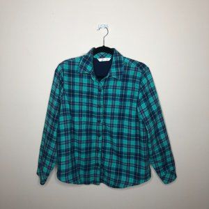 Riders by Lee Fleece lined flannel green & navy
